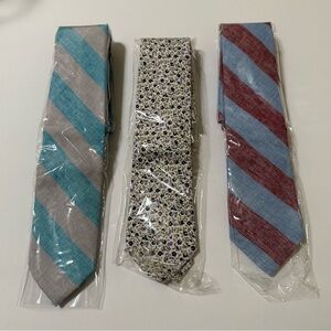 Stylish Men's Tie Set - Blue, Red, and Floral